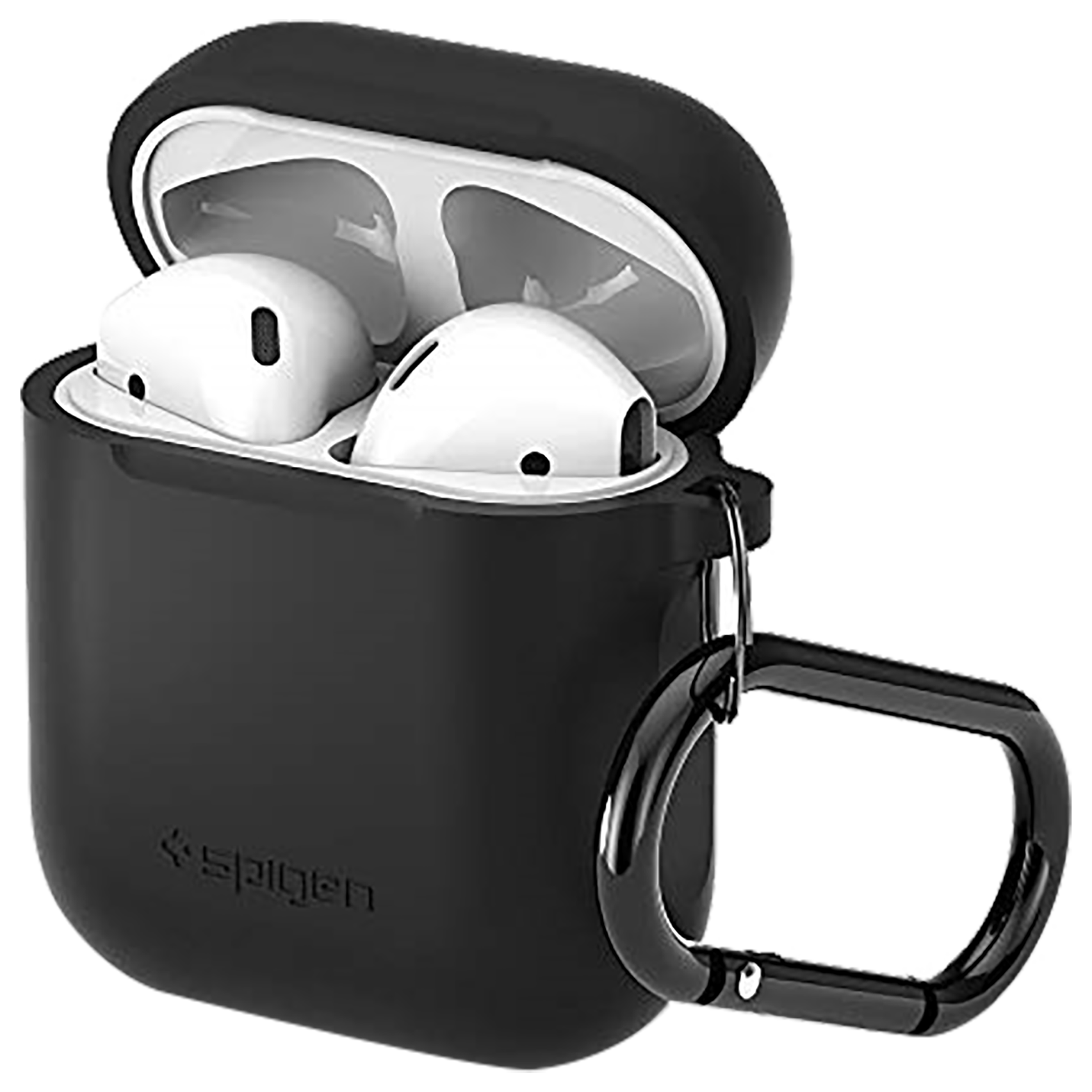 spigen Silicone Fit TPU Full Cover Case For Apple AirPods Flexible Shock Absorbent Layer 066CS24808 Black